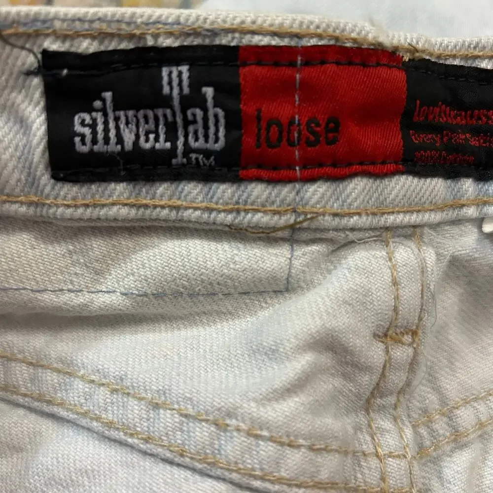Levi's Silvertab Loose Fit Straight Leg Jeans Light Wash 36x30 (actual 33x28)